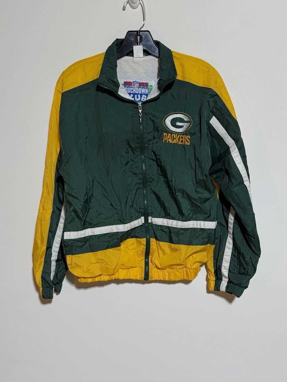Vintage Youth L 14/16 Green Bay Packers NFL Zip Up Jacket Touchdown Club NFL
